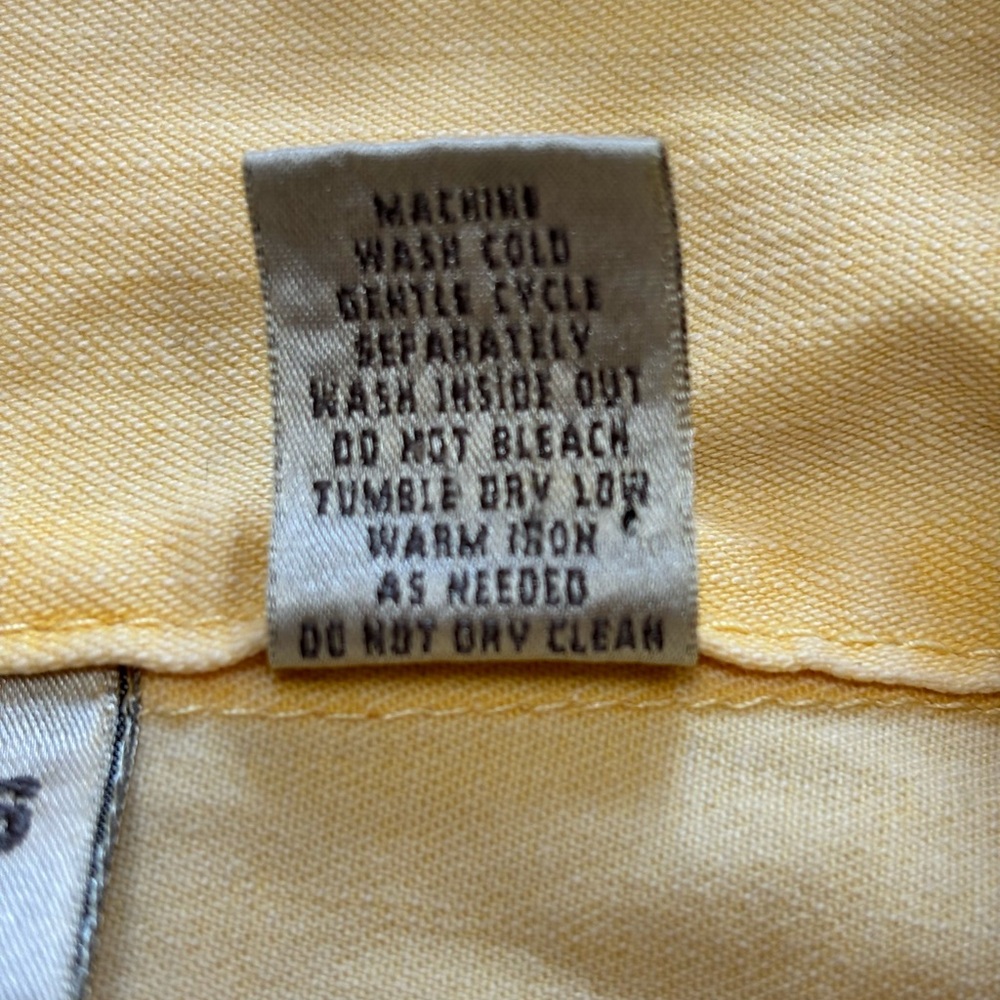 Chicos Jacket Women's Denim Jacket Butter Yellow 4 Pockets Size 3 (XL Size 16) - Picture 4 of 9